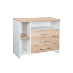 Schardt Eco Plus Wickelkommode Halifax Eiche/weiß 3 Schubkästen, 3 Fächer - Mit Wickelaufsatz -Baby Online Shop 05 566 09 00 eco plus wickelkommode 2 gr