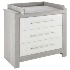 Schardt Scandic Wickelkommode Holzdekor Bouthouse Pinie / Weiß & Ziernutfräsung