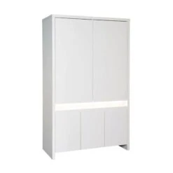 Schardt Planet White Kleiderschrank 5 Türen Dekor Weiß