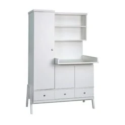 Schardt Holly White Kleiderschrank-Kombi Schrank Und Wickelkommode | Umbaubar