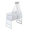 Schardt Multifunktionswiege 5 In 1 Buche Massiv Weiß Lackiert Mit Textiler Ausstattung Sternchen Grau