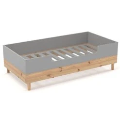 Nature Kid Linus Babybett Natur/grau 70 X 140 Cm 2in1 Baby- Und Kinderbett -Baby Online Shop 100206 kinderbett lucera whiteroom 1 1 1 2k