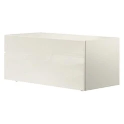 Now! Vision By Hülsta Lowboard 2,5R 2 Schubladen 44,8x105,7x52 - Lack-weiß/Hochglanz-weiß