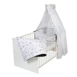 Schardt Candy Grey Kombi-Kinderbett 70x140 Cm -Baby Online Shop 13 410 1 782 bettset 4 teilig origami black 4