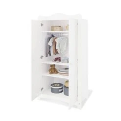 Pinolino Florentina Kleiderschrank 2 Türen Dekor Weiß - Zum Toppreis -Baby Online Shop 140023 offen gr 1