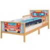 Roba Kinderbett Set Car Dekor Buche 70x140 Cm Themenbett Inkl. Bettwäsche & Lattenrost