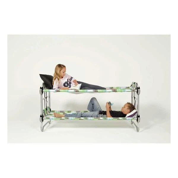 Kid-O-Bunk Campingbett Block Pattern Mit Seitentaschen Das Etagenbett Von Disc-O-Bed 5 Kid-O-Bunk Campingbett Block Pattern Mit Seitentaschen Das Etagenbett Von Disc-O-Bed – Bild 3