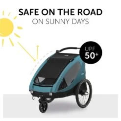 Hauck Bike Trailer Sunshade Sonnenschutz -Baby Online Shop 4007923550366.pt02.bike trailer sunshade black