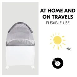 Hauck Travel Bed Canopy Sonnen- & Insektenschutz -Baby Online Shop 4007923599204.pt06.travel bed canopy grey