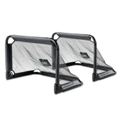 EXIT TOYS EXIT Pico Stählernes Fußballtor 90x60 Cm Schwarz - 2er-Set, Faltbar