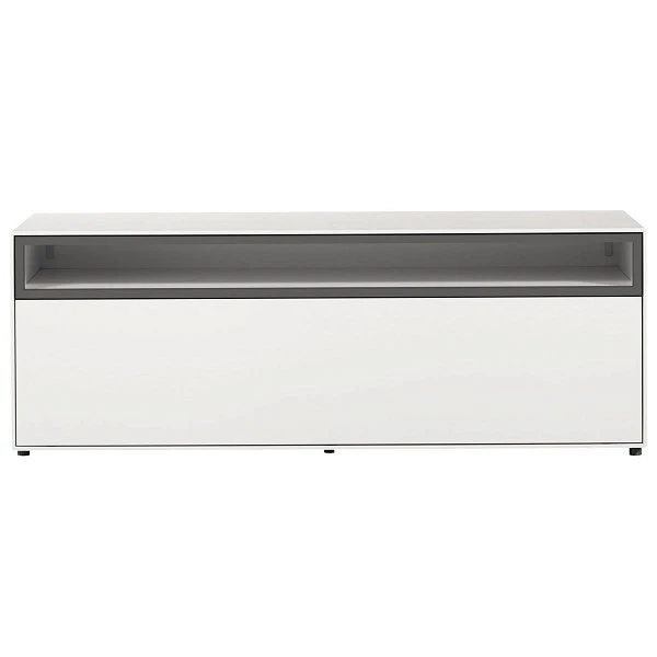 Now! By Hülsta Easy Wohnwand Lack-hellgrau 181x350x45 4-teilig 4 Now! By Hülsta Easy Wohnwand Lack-hellgrau 181x350x45 4-teilig – Bild 2