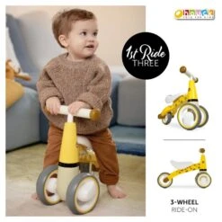 Hauck 1st Ride Three Rutscher Giraffe -Baby Online Shop 4894352803039.pt01.1st ride three giraffe yellow