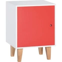 VOX Concept 1-türiger Kleiner Schrank White/red