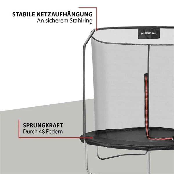 Hudora First Trampolin 250V Mit Sicherheitsnetz 4 Hudora First Trampolin 250V Mit Sicherheitsnetz – Bild 2