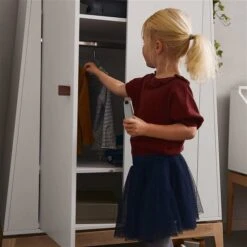 Leander Luna Kleiderschrank Klein Weiß/Eiche -Baby Online Shop 720210 03 leander luna wardrobe small white oak 1