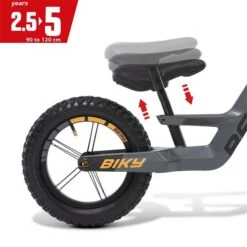 Berg Biky Cross Grey Laufrad -Baby Online Shop 8715839077810 05 berg biky crossgrey zadelverstelling 1