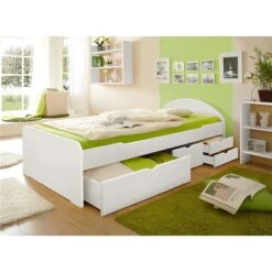 Ticaa Erna Schubkastenbett Weiß 90 X 200 Cm Massivholz -Baby Online Shop 880673 880680 1