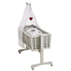 Roba Komplettwiegen-Set Weiß Inklusive Textiler Ausstattung Adam Und Eule -Baby Online Shop 8950w s148 wiegenset 300 adam und eule 4