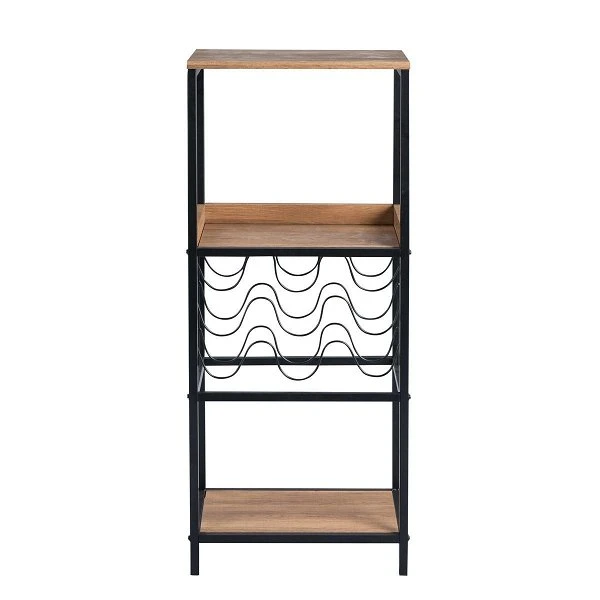 HomeTrends4You Flaschenregal Burgund Dekor Eiche Braun 3 HomeTrends4You Flaschenregal Burgund Dekor Eiche Braun