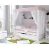 Ticaa Himmelbett Stern Rosa Kiefer Weiß Inkl. Bettkasten & Tüll-Textilien - 90 X 200 Cm -Baby Online Shop 926757 gr 1