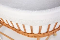 Mionido Stubenwagen Lisa Natur Paisley Hellgrau Mit Garnierung, Matratze Und Matratzenbezug -Baby Online Shop 9616 01 589v1 6