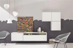 Now! By Hülsta Easy Wohnwand Lack-reinweiß 160x270x45 5-teilig