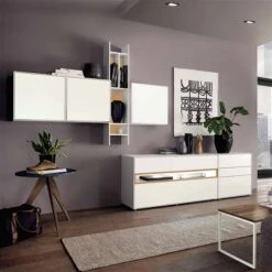 Now! By Hülsta Easy Wohnwand Natureiche 204x320x44 6-teilig