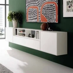 Now! By Hülsta Easy Wohnwand Hellgrau 72x230x33 4-teilig