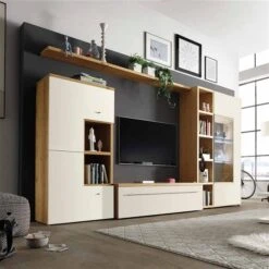 Now Time By Hülsta Kombination 10 181,0x318,1x50,0 Natureiche/Lack-weiß