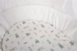 Mionido Stubenwagen Maxi Natur Pyjamabär Grün Mit Garnierung, Matratze Und Matratzenbezug -Baby Online Shop a8a7549