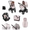 ABC Design Samba 2in1 Kinderwagen Bundle Berry Pure Mit Autositz, Wickeltasche, Fußsack Und Adapter -Baby Online Shop abc design kinderwagen samba berry 15 setuebersicht
