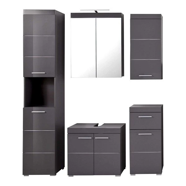 Trendteam Amanda Badmöbel 163x190x34 Cm 5-teilig Agave Grau 3 Trendteam Amanda Badmöbel 163x190x34 Cm 5-teilig Agave Grau