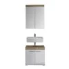 Trendteam Amanda Badmöbel 60x190x34 Cm 2-teilig Weiß / Asteiche -Baby Online Shop amanda bd 1393 907 07 frontal freisteller