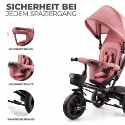 Kinderkraft AVEO Dreirad Rose Pink -Baby Online Shop aveo rose pink 7 de