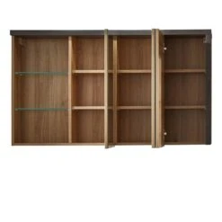 Trendteam Bay Spiegelschrank Eiche Riviera / Beton -Baby Online Shop bay bd 1693 503 28 frontal geoeffnet freisteller