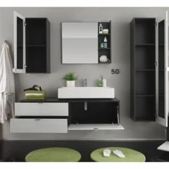 Trendteam Beach Bad Kombination 4-teilig Weiß/grau 5 Trendteam Beach Bad Kombination 4-teilig Weiß/grau -Baby Online Shop beach bd 1438 903 03 frontal ge f d 2