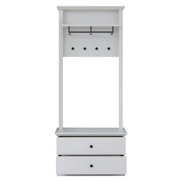 Trendteam Baxter Garderoben-Set 2-teilig Weiß Dekor | Garderobe + Kommode 4 Trendteam Baxter Garderoben-Set 2-teilig Weiß Dekor | Garderobe + Kommode – Bild 2