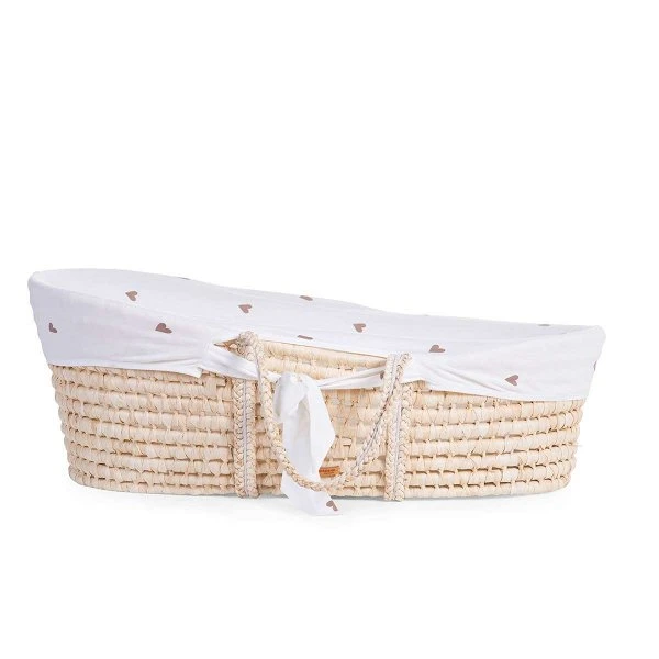 Childhome Moseskorb Mit Matratze & Jerseybezug Design Hearts 3 Childhome Moseskorb Mit Matratze & Jerseybezug Design Hearts