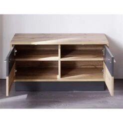 Trendteam Coast Garderoben-Set 3-teilig Schrank Breit | Wotan Eiche / Grau Melamin -Baby Online Shop coast gd 1747 310 83 frontal geoeffnet 4