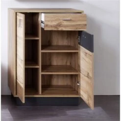 Trendteam Coast Garderoben-Set 4-teilig Wotan Eiche / Grau Melamin 9 Trendteam Coast Garderoben-Set 4-teilig Wotan Eiche / Grau Melamin -Baby Online Shop coast gd 1747 867 83 frontal geoeffnet 2