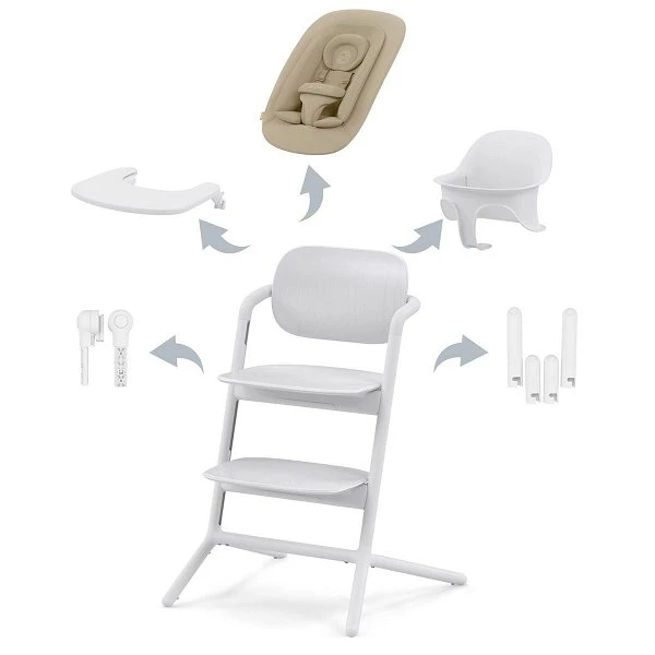 CYBEX LEMO 4in1 Hochstuhl Set All White 3 CYBEX LEMO 4in1 Hochstuhl Set All White