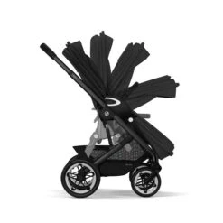 CYBEX Talos S LUX Kinderwagen Bundle Moon Black Gestell In Black -Baby Online Shop cyb 22 int y270 talosslux blk moob folding steps 1