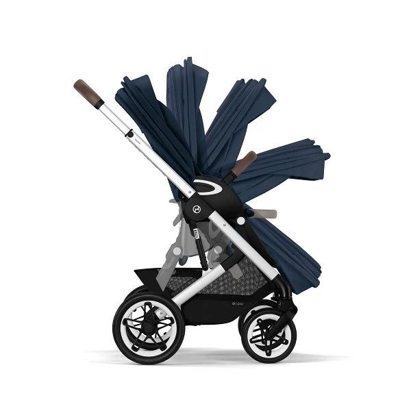 CYBEX Talos S LUX Kinderwagen Bundle Ocean Blue Gestell In Silver – Bild 6
