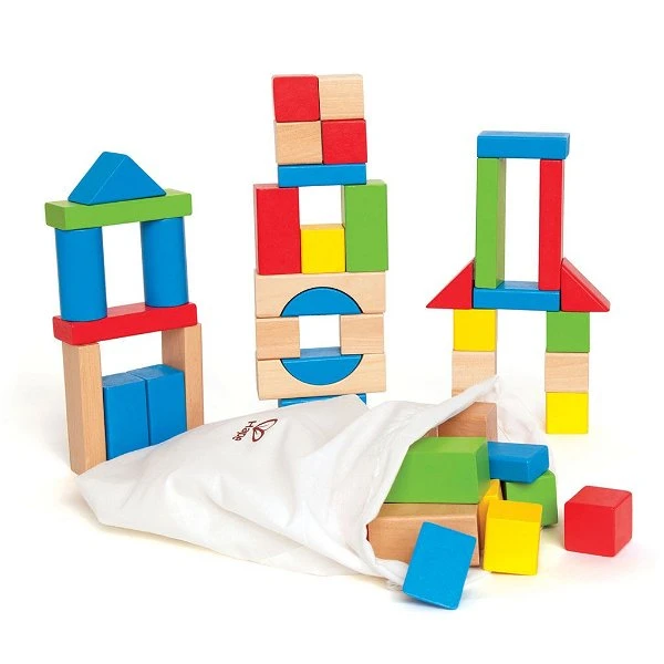 Hape Bunte Holzbausteine E0409 3 Hape Bunte Holzbausteine E0409