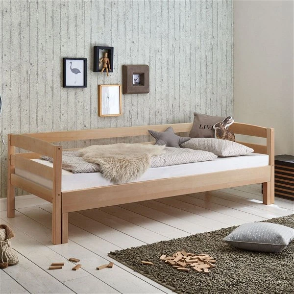 Relita EMILIA Einzelbett Buche Massiv Natur 90/180 X 200 Cm, Ausziehbar 3 Relita EMILIA Einzelbett Buche Massiv Natur 90/180 X 200 Cm, Ausziehbar