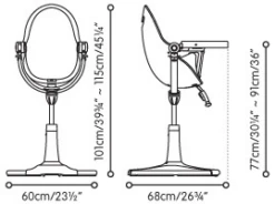 Bloom Fresco Frame Special Edition Rosegold Hochstuhl -Baby Online Shop frescochrome masse 1