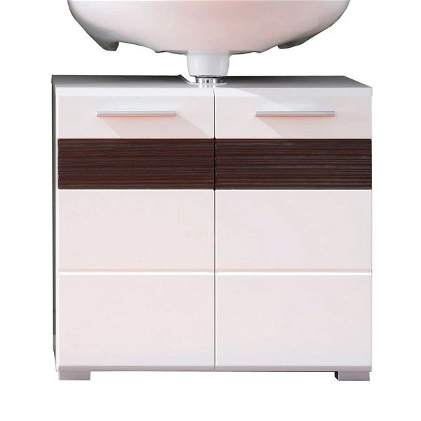 Trendteam Mezzo Waschbeckenunterschrank Weiß / Melinga Dark Oak 3 Trendteam Mezzo Waschbeckenunterschrank Weiß / Melinga Dark Oak