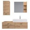 Trendteam Geo Badmöbel Inkl. Waschbecken 4-teilig Artisan Eiche