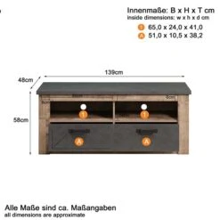 Trendteam Georgia TV-Unterteil Tabak Eiche/Matera -Baby Online Shop georgia wo 1735 314 48 bema t freisteller