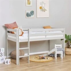 Hoppekids ECO Comfort Halbhohes Bett Dove Grey 90x200 Cm - Ohne Lattenrost 7 Hoppekids ECO Comfort Halbhohes Bett Dove Grey 90x200 Cm - Ohne Lattenrost -Baby Online Shop halbhochbett grey 90x200 2